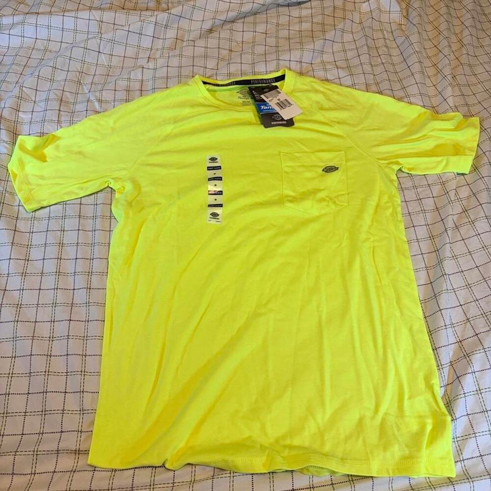 Neon Yellow Dickies Shirt Size M